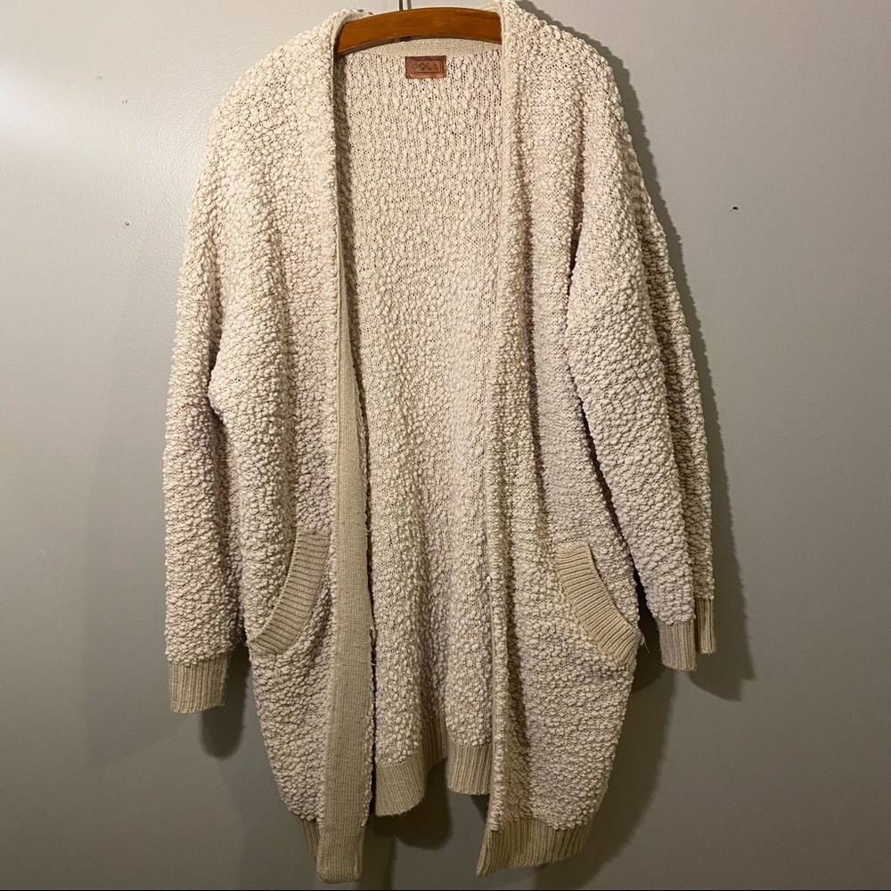 Popcorn cream cardigan